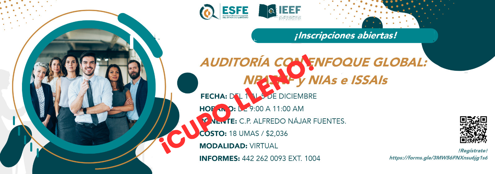 Imagen ilustrativa del Curso Auditoría con Enfoque Global: NPASNF, NIAs e ISSAIs